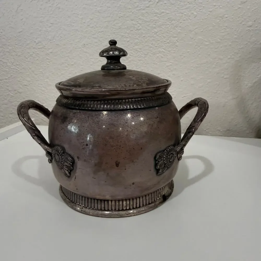 Vintage MFD Reed & Barton Silver Plate Coffee Tea Set 3 Pc Creamer Sugar 3131